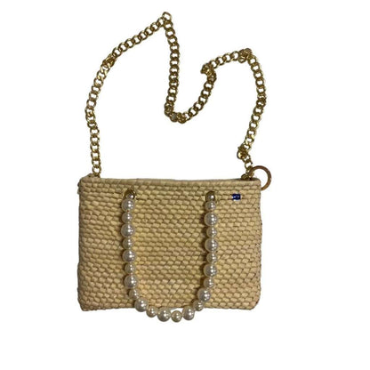 Pearl Strand Crossbody Purse - Palm Purse with Pearls