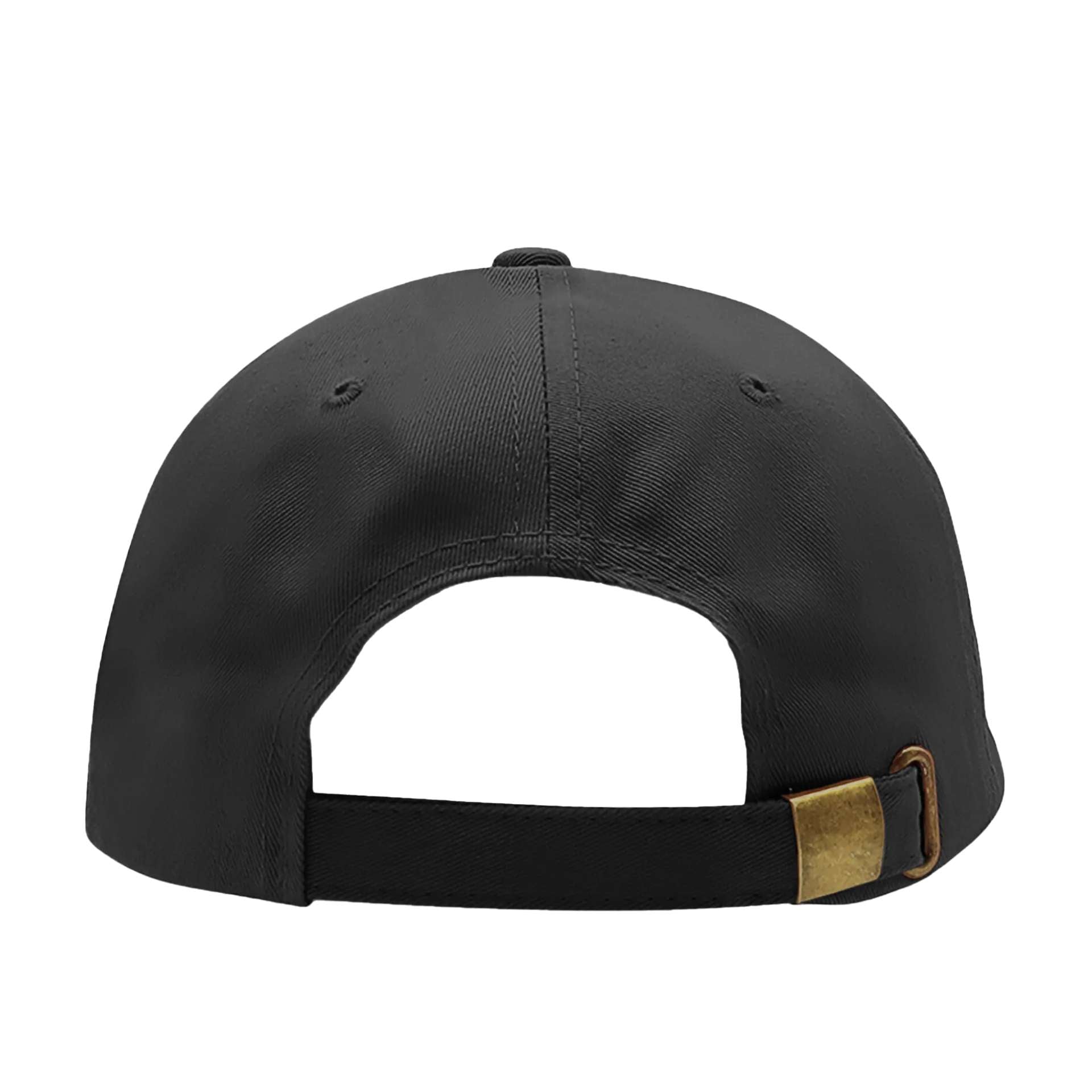 back of baseball hat showing brass buckle clousre- DSY Lifestyle