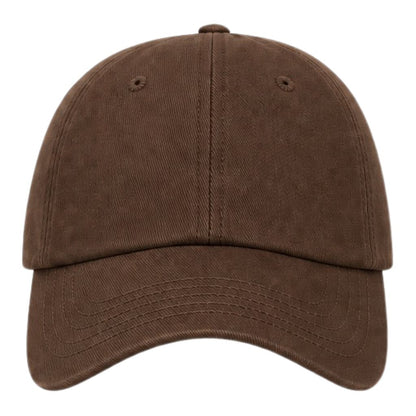 Brown custom embroidered baseball hat personalized with your name or logo