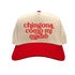 Natural Red Chingona Como Mi Madre Two-Tone Embroidered Baseball Hat front view - DSY Lifestyle