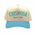 Natural Aqua Chismosa Social Club embroidered 5 panel baseball hat with premium stitching and adjustable strap – DSY Lifestyle