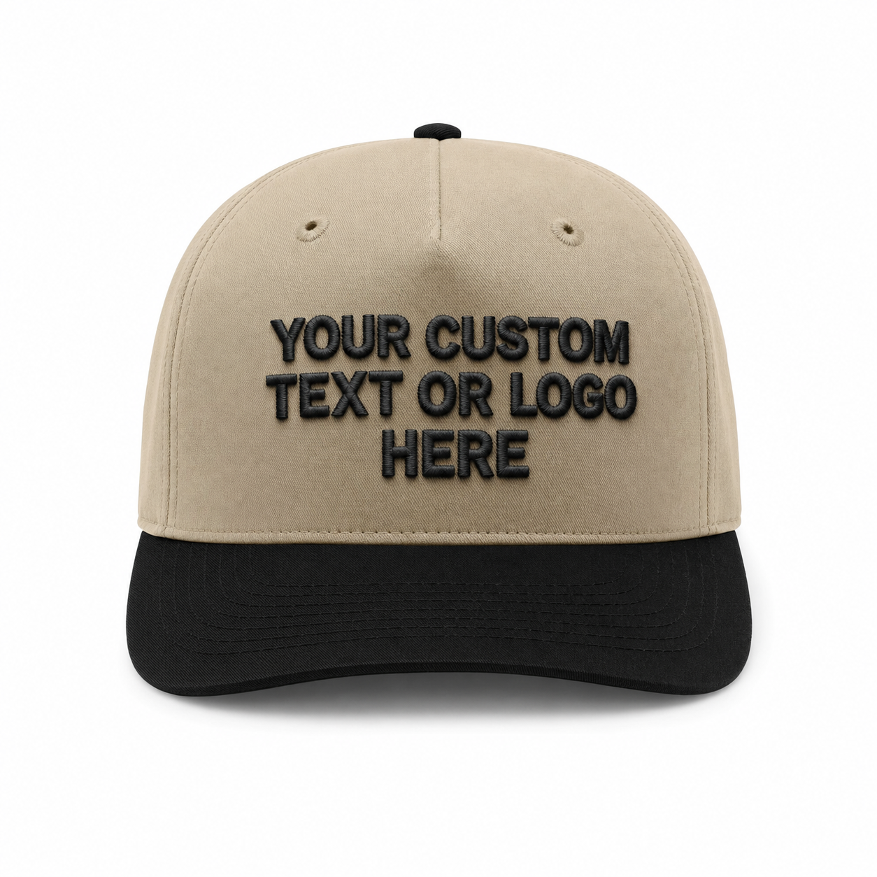 Custom Embroidered Two-Tone Baseball Hat — Personalized Statement Cap