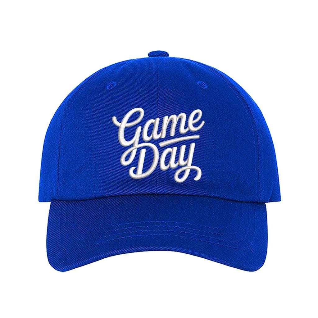 Royal Blue Game Day 3D Embroidered Baseball Hat with adjustable strap and raised embroidery - DSY Lifestyle