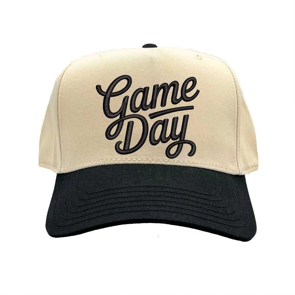 Natural Black Game Day 3D Baseball Hat Trendy Unisex Adjustable Baseball Cap for Streetwear, Tailgates, Rodeos &amp; Festival Fashion - DSY Lifestyle