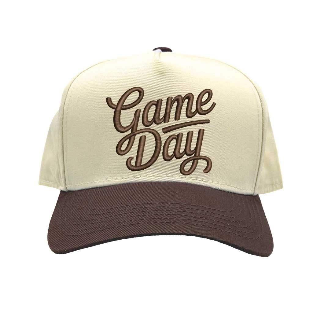 Natural Brown Game Day 3D Baseball Hat Trendy Unisex Adjustable Baseball Cap for Streetwear, Tailgates, Rodeos &amp; Festival Fashion - DSY Lifestyle