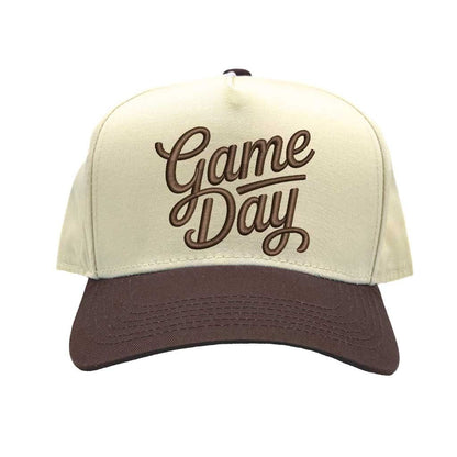 Natural Brown Game Day 3D Baseball Hat Trendy Unisex Adjustable Baseball Cap for Streetwear, Tailgates, Rodeos &amp; Festival Fashion - DSY Lifestyle