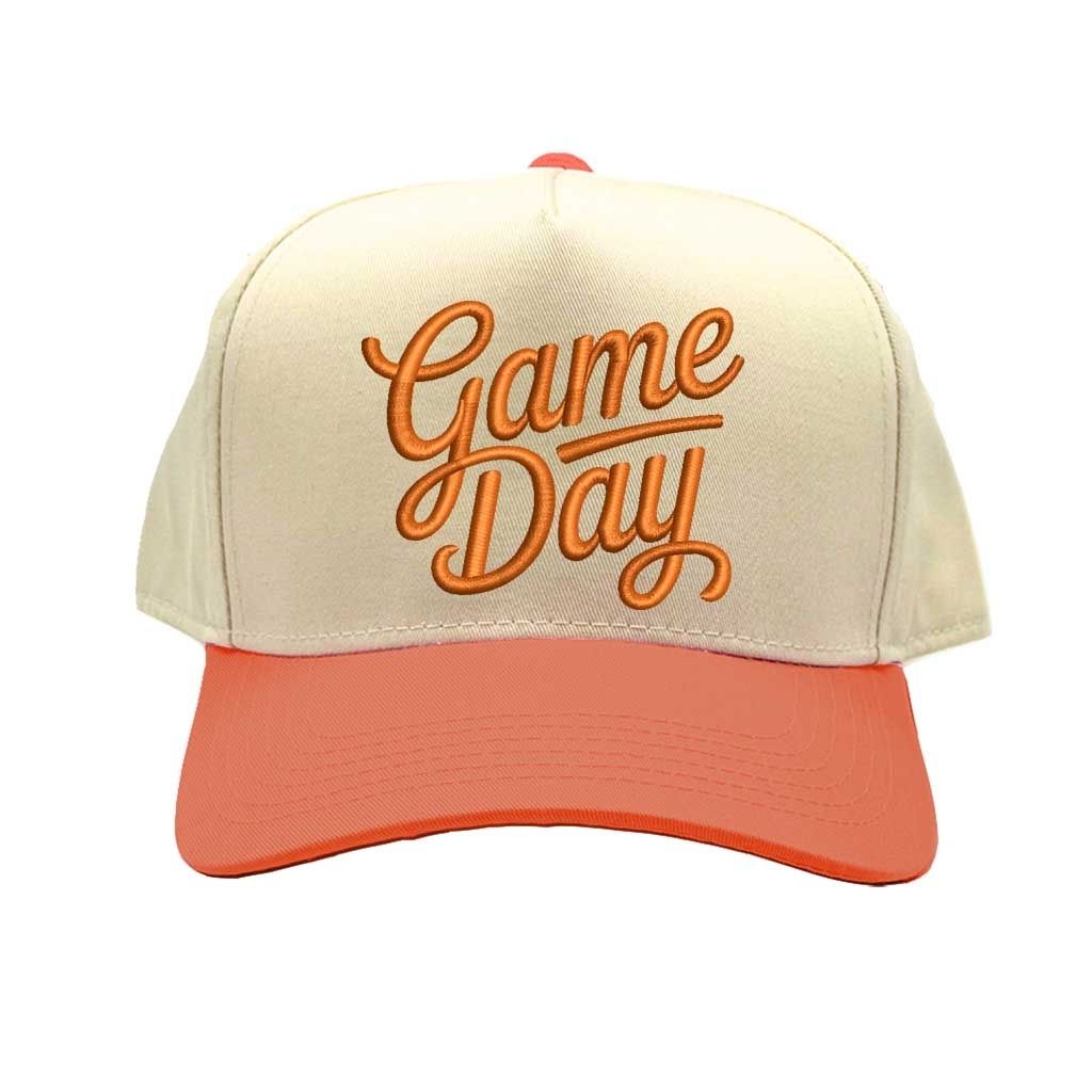 Natural Orange Game Day 3D Baseball Hat Trendy Unisex Adjustable Baseball Cap for Streetwear, Tailgates, Rodeos &amp; Festival Fashion - DSY Lifestyle