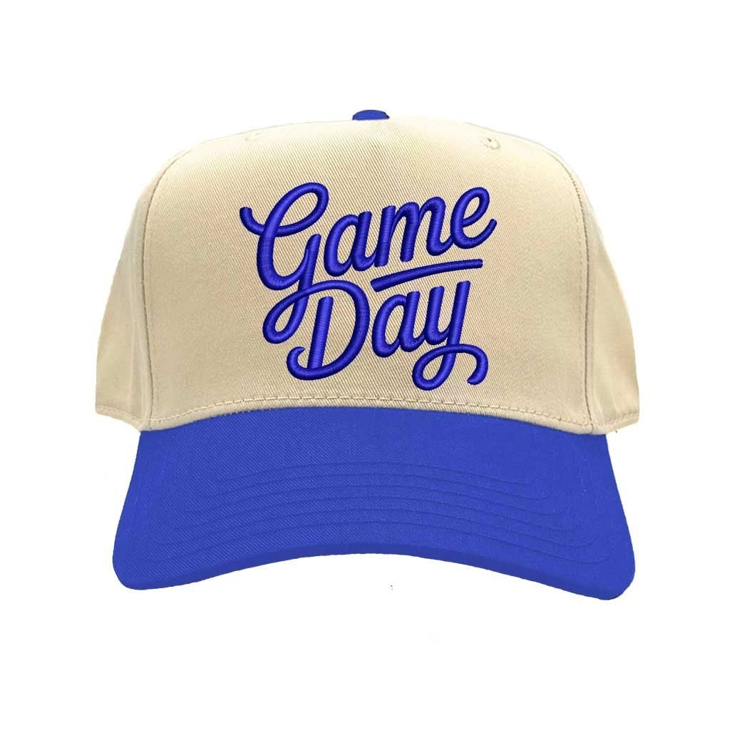 Natural Royal Blue Game Day 3D Baseball Hat Trendy Unisex Adjustable Baseball Cap for Streetwear, Tailgates, Rodeos &amp; Festival Fashion - DSY Lifestyle