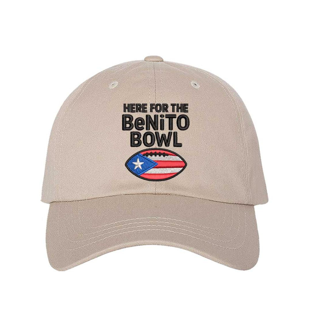 Stone Here For The Benito Bowl Embroidered Baseball Hat with premium embroidery and adjustable hook-and-loop closure perfect for Bad Bunny fans – DSY Lifestyle