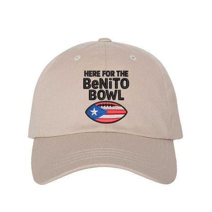 Stone Here For The Benito Bowl Embroidered Baseball Hat with premium embroidery and adjustable hook-and-loop closure perfect for Bad Bunny fans – DSY Lifestyle