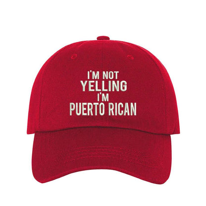 Red stylish baseball hat with I&