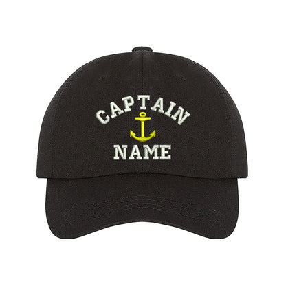 Embroidered captain name cap, close-up of stitching — DSY Lifestyle