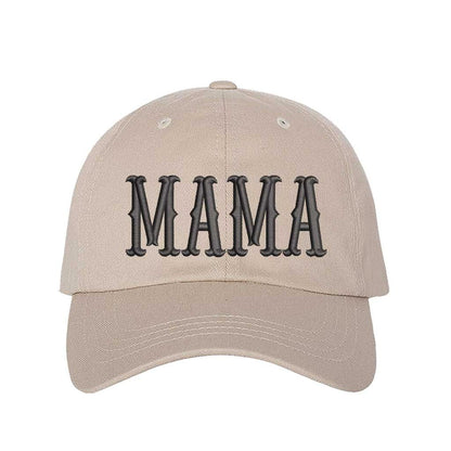 Stone Mama Bold Embroidered Baseball Hat in classic cotton with pre-curved brim and hook and loop closure. DSY Lifestyle.