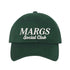 Forest Green Chic embroidered baseball hat reading “Margs Social Club” – ideal for brunch, beach, or bachelorette vibes. - DSY Lifestyle