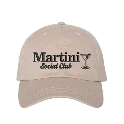 Stone Chic “Martini Social Club” embroidered baseball hat – the perfect cocktail accessory for upscale happy hours and glam get-togethers. - DSY Lifestyle