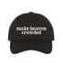 Make Heaven Crowded embroidered baseball hat in Black - Christian faith statement cap by DSY Lifestyle