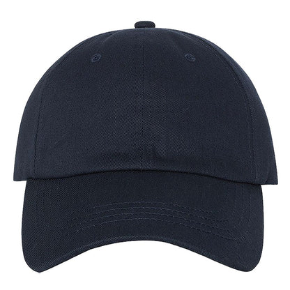 Navy custom embroidered baseball cap personalized with your name, words, or logo