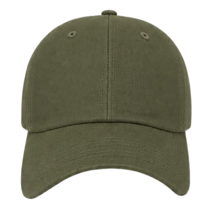 Olive green custom embroidered baseball hat personalized with your text or logo