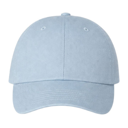 Sky blue custom embroidered baseball hat personalized with your own text or logo