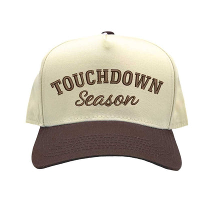 Natural Brown Touchdown Season Baseball Hat Trendy Unisex Adjustable Baseball Cap for Streetwear, Tailgates, Rodeos &amp; Festival Fashion - DSY Lifestyle