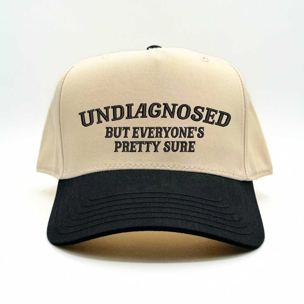 Undiagnosed But Everyone Is Pretty Sure 5-Panel Embroidered Baseball Hat – Bold, Honest, and Unapologetic
