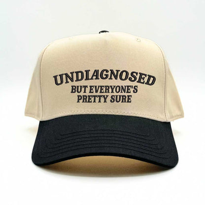 Undiagnosed But Everyone Is Pretty Sure 5-Panel Embroidered Baseball Hat – Bold, Honest, and Unapologetic