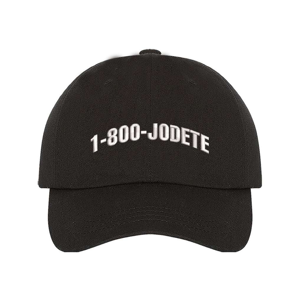 Black Baseball Cap embroidered with 1-800 Jodete - DSY Lifestyle