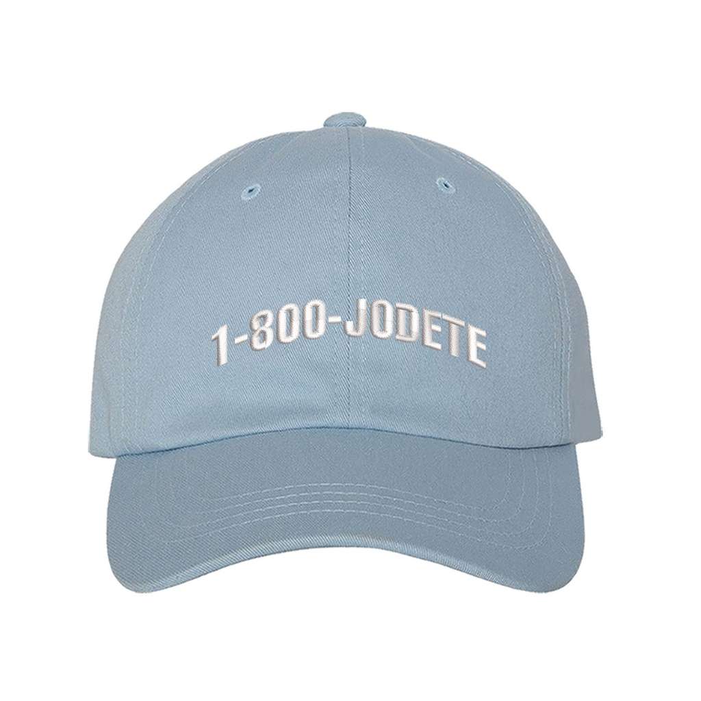 Sky Blue Baseball Cap embroidered with 1-800 Jodete - DSY Lifestyle