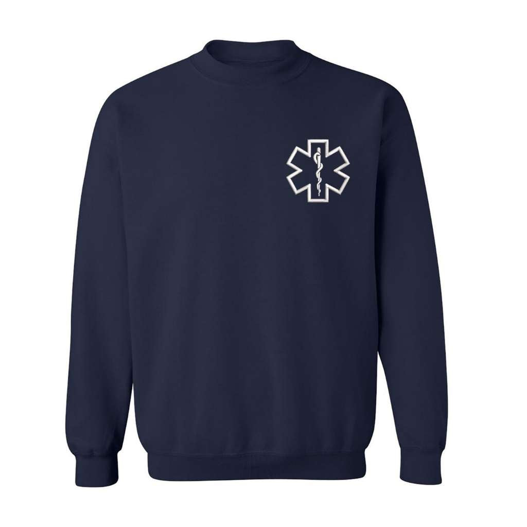 EMT Paramedic Star Logo Embroidered Unisex Oversized Sweatshirt