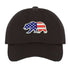 Black baseball hat with USA bear flag embroidered - DSY Lifestyle