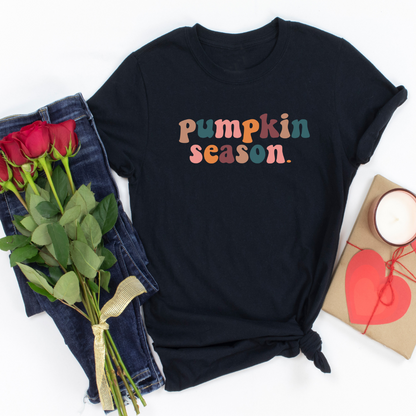 Black tee with pumpkin season printed in the front- DSY Lifestyle