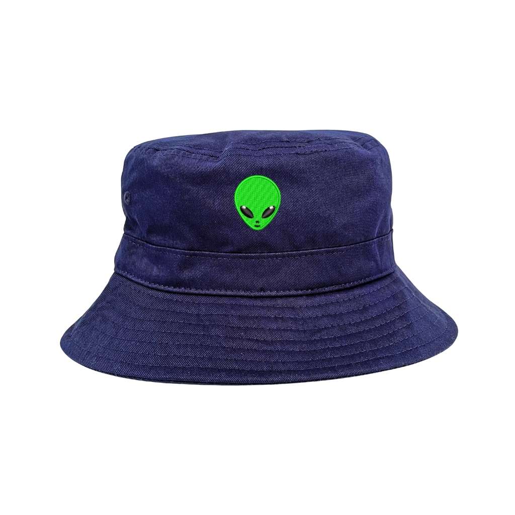 Alien Embroidered navy bucket hat - DSY Lifestyle