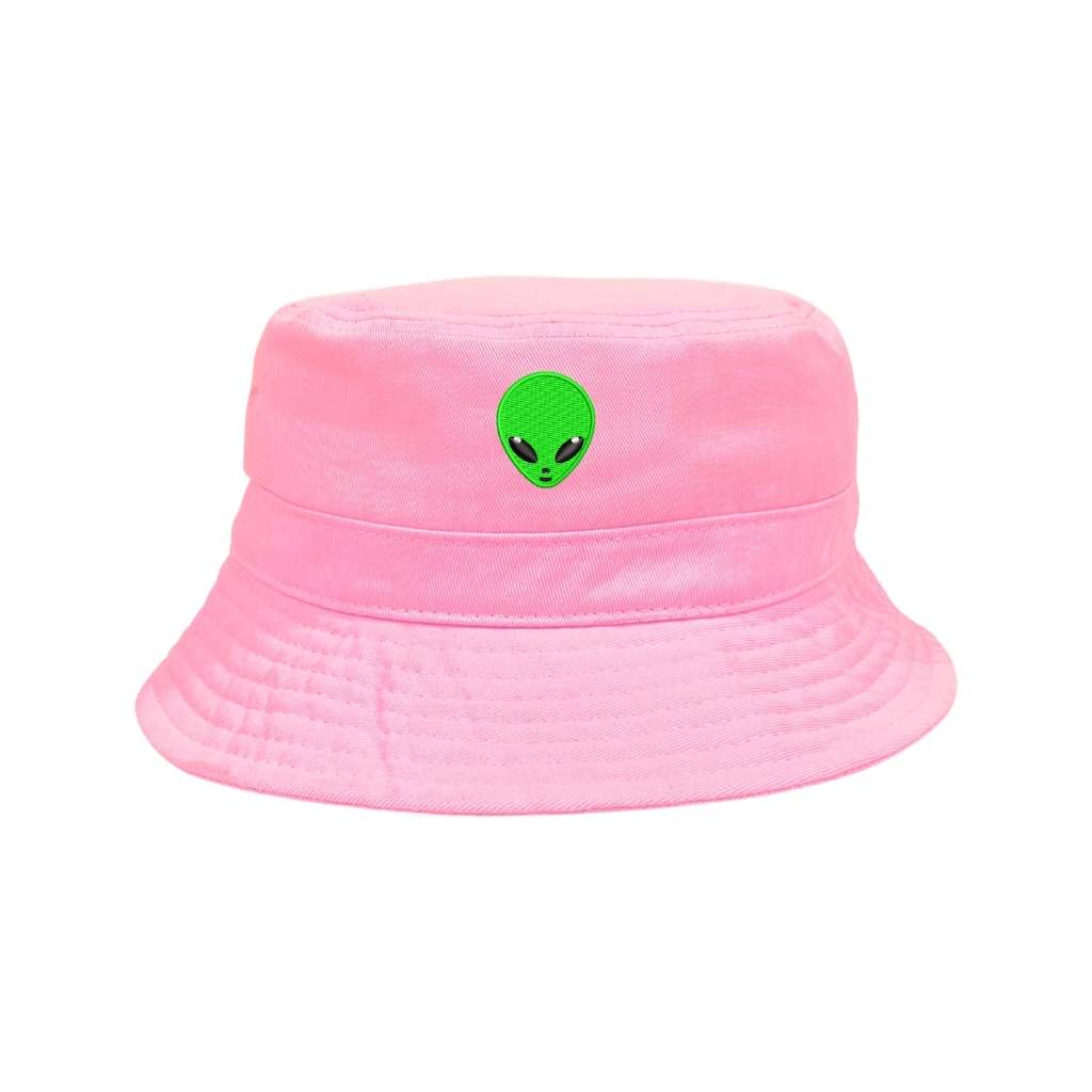 Alien Embroidered pink bucket hat - DSY Lifestyle