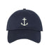 Navy Blue Baseball hat embroidered with anchor in the front in white - DSY Lifestyle