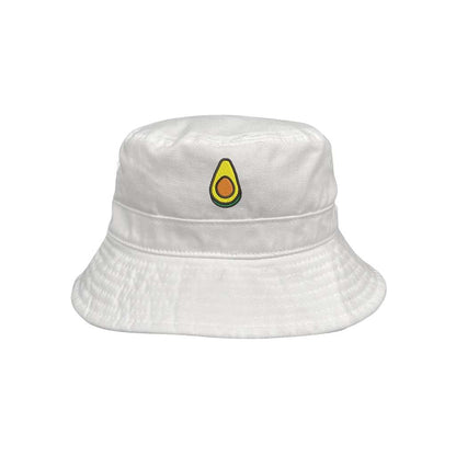 Avocado embroidered white bucket hat - DSY Lifestyle