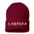 Cabrona Friends Font Cuffed Beanie, Cuffed Beanie Cap, Cabrona Embroidery, Embroidered Beanie Cap, Friends Font, Custom Embroidery, DSY Lifestyle Beanie, Burgundy Cuffed Beanie, Made in LA