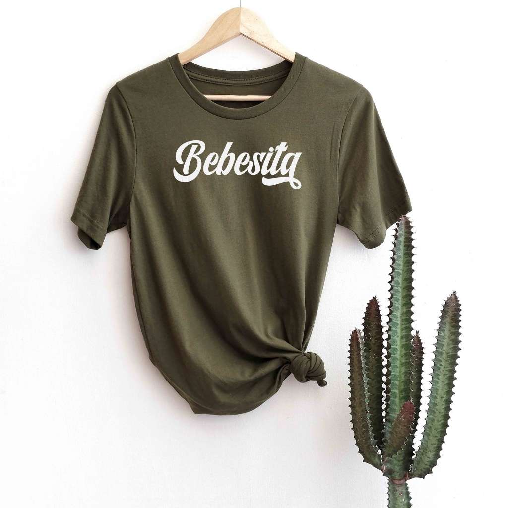 Olive Color tshirt with Bebesita printed in the front - DSY Lifestyle