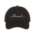 Black Embroidered Blessed baseball hat - DSY Lifestyle