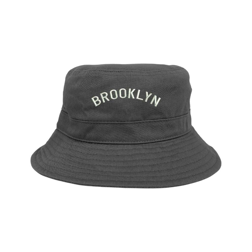 Embroidered Brooklyn on grey bucket hat - DSY Lifestyle