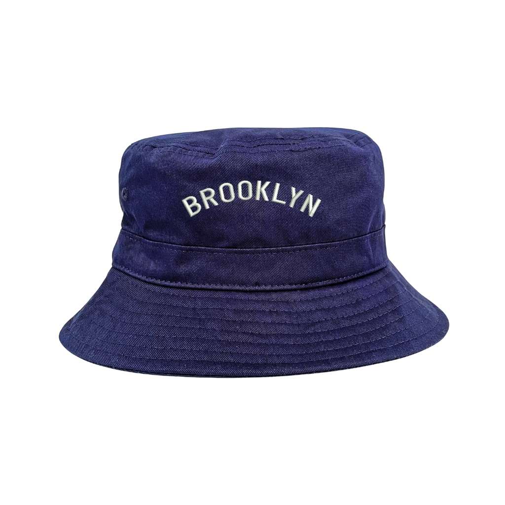 Embroidered Brooklyn on navy bucket hat - DSY Lifestyle