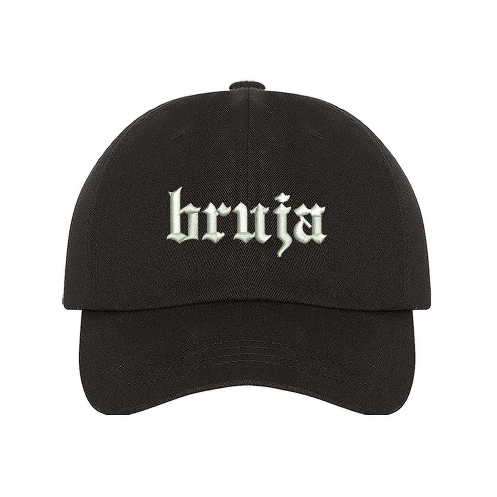 Black baseball hat with bruja embroidered in white - DSY Lifestyle