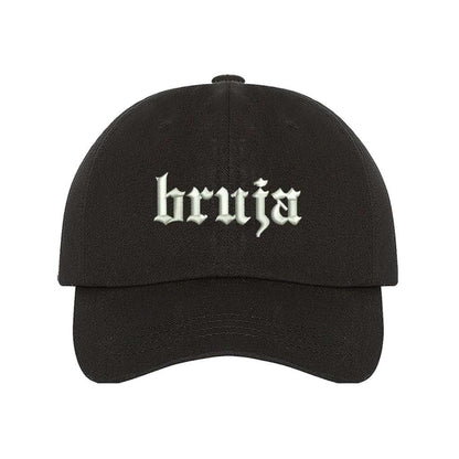 Black baseball hat with bruja embroidered in white - DSY Lifestyle