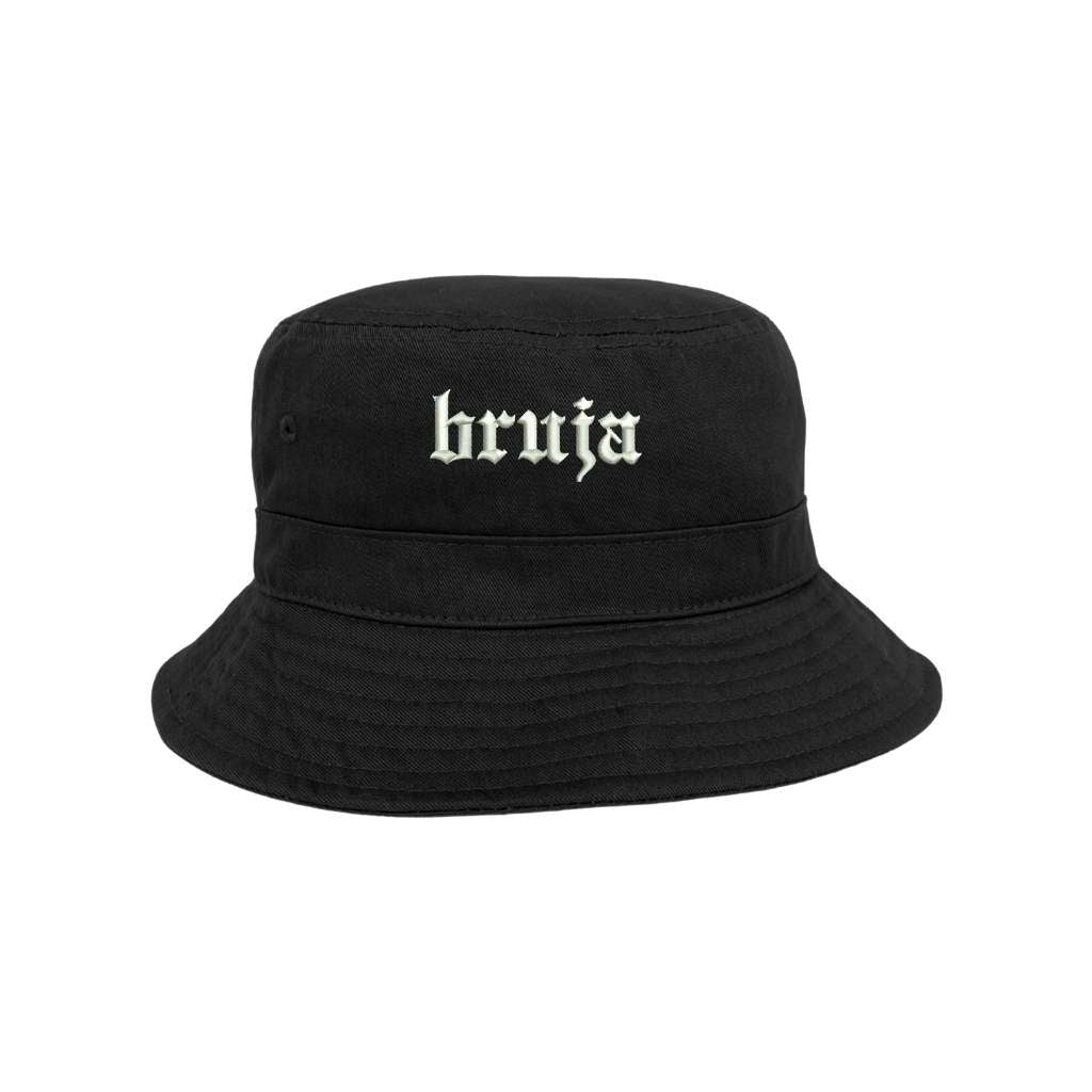 Embroidered Bruja on black bucket hat - DSY Lifestyle