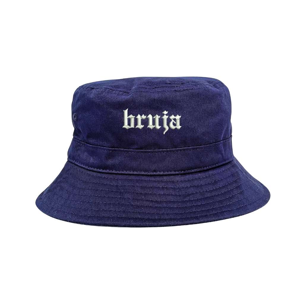 Embroidered Bruja on navy bucket hat - DSY Lifestyle