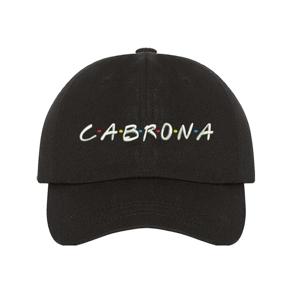 Black baseball hat with CABRONA embroidered in white - DSY Lifestyle