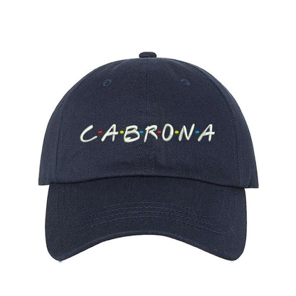 Navy blue baseball hat with CABRONA embroidered in white - DSY Lifestyle