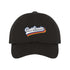 Black baseball hat with California embroidered in white with a rainbow underline - DSY Lifestyle