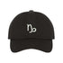 Black baseball hat with Capricorn zodiac symbol embroidered in white - DSY Lifestyle 