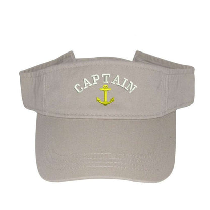 Stone visor embroidered with Captain and an gold anchor - DSY Lifestyle