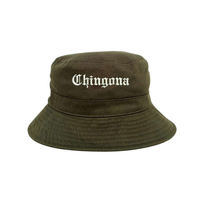 Embroidered Chingona on a olive bucket hat - DSY Lifestyle